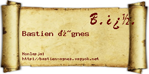 Bastien Ágnes névjegykártya