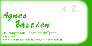 agnes bastien business card